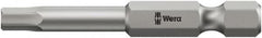Wera - 9/64" Hex Bit - 1/4" Hex Drive, 3-1/2" OAL - Exact Tooling