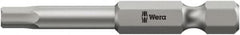 Wera - 2mm Hex Bit - 1/4" Hex Drive, 3-1/2" OAL - Exact Tooling