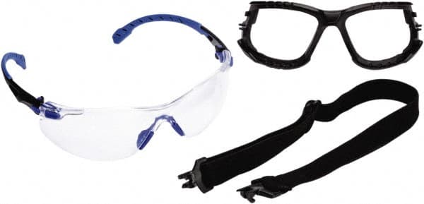 3M - Clear Lenses, Frameless Safety Glasses - Anti-Fog, Size Universal, Over the Glasses - Exact Tooling