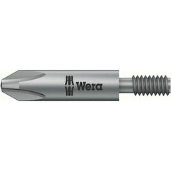 Wera - #1 Phillips Screwdriver Bit - M4 Drive, 1-1/4" OAL - Exact Tooling