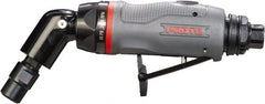 Proto - 1/4" Collet, Angle Handle, Angle Air Die Grinder - 24,000 RPM, Rear Exhaust, 2.7 CFM, 0.3 hp, 90 psi, 1/4" Inlet - Exact Tooling