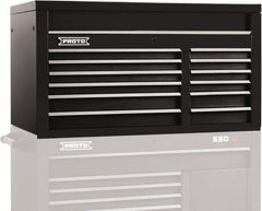 Proto - 12 Drawer Top Tool Chest - 50" Wide x 25-1/4" Deep x 27" High, Steel, Black - Exact Tooling