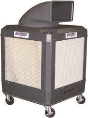 Schaefer Ventilation Equipment - 24 Gal Capacity, 1 hp, 2,460 & 1,660 CFM Evaporative Cooler - 13.7 Amp Rating, 115 Volts, 2 Speed - Exact Tooling