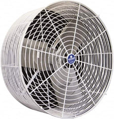 Schaefer Ventilation Equipment - 24" Blade, 1/2 hp, 7,860 CFM, Variable Speed Industrial Circulation Fan - Ceiling Mount, 1 Speed - Exact Tooling