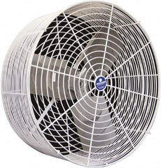 Schaefer Ventilation Equipment - 20" Blade, 1/3 hp, 5,470 CFM, Variable Speed Industrial Circulation Fan - Ceiling Mount, 1 Speed - Exact Tooling