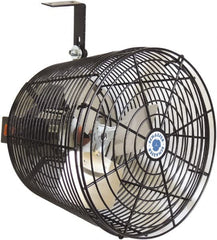 Schaefer Ventilation Equipment - 12" Blade, 1/10 hp, 1,470 CFM, Variable Speed Industrial Circulation Fan - Ceiling Mount, 1 Speed - Exact Tooling