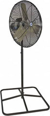 Schaefer Ventilation Equipment - 30" Blade, 1/2 hp, 8,500 & 9,600 CFM, Oscillating Industrial Circulation Fan - Pedestal, 2 Speed - Exact Tooling