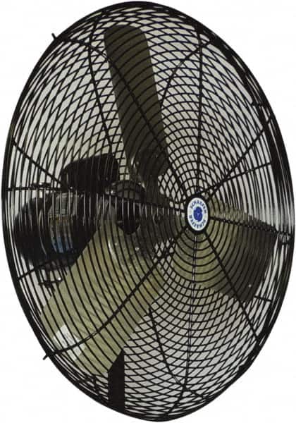 Schaefer Ventilation Equipment - 24" Blade, 1/4 hp, 4,900 & 5,400 CFM, Oscillating Industrial Circulation Fan - Fan Head Only, 2 Speed - Exact Tooling