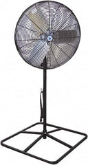 Schaefer Ventilation Equipment - 36" Blade, 1/2 hp, 8,750 & 12,120 CFM, Industrial Circulation Fan - Pedestal, 2 Speed - Exact Tooling