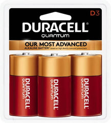 Duracell - Size D, Alkaline, 3 Pack, Standard Battery - 1.5 Volts, Button Tab Terminal, LR20, ANSI 13A Regulated - Exact Tooling