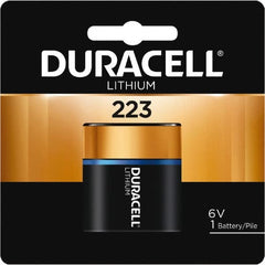 Duracell - Size 223A, Lithium, 1 Pack, Button & Coin Cell Battery - 6 Volts, Flat Terminal, CR-P2, ANSI 5024LC Regulated - Exact Tooling