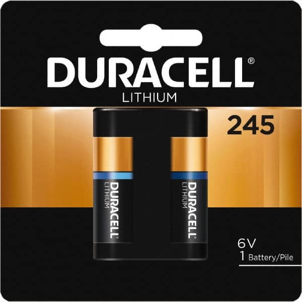 Duracell - Size 245, Lithium, 1 Pack, Button & Coin Cell Battery - 6 Volts, Flat Terminal, 2CR5, ANSI 5032LC Regulated - Exact Tooling