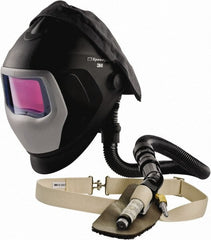 3M - Size Adjustable, Adjustable SAR System - Hard Hat with Face Shield Headgear, Welding Window, Auto Darkening Filter, Use for Welding - Exact Tooling