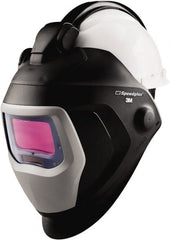 3M - 4.2" Window Width x 2.1" Window Height, 5, 8 to 13 Shade Auto-Darkening Lens, Front Lift Welding Helmet with Hard Hat - Black PPA - Exact Tooling