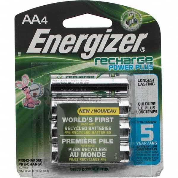 Ability One - Batteries; Type: Standard ; Battery Size: AA ; Battery Chemistry: NiMH ; Voltage: 1.20 - Exact Tooling
