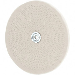 Value Collection - 10" Diam x 1/4" Thick Unmounted Buffing Wheel - 40 Ply, Polishing, 1" Arbor Hole, Hard Density - Exact Tooling
