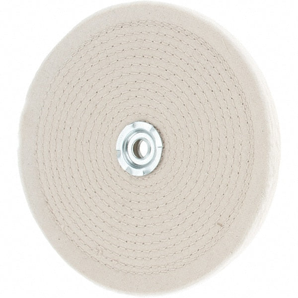 Value Collection - 8" Diam x 1/2" Thick Unmounted Buffing Wheel - 50 Ply, Polishing, 1" Arbor Hole, Hard Density - Exact Tooling