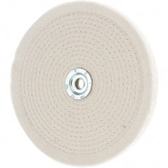 Value Collection - 8" Diam x 1/2" Thick Unmounted Buffing Wheel - 50 Ply, Polishing, 1" Arbor Hole, Hard Density - Exact Tooling