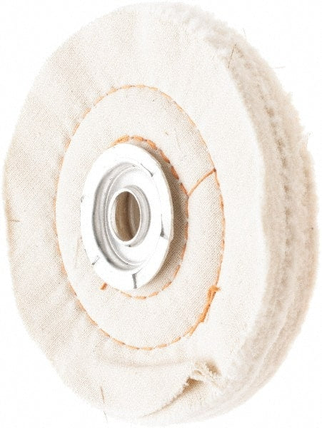Value Collection - 4" Diam x 3/4" Thick Unmounted Buffing Wheel - 60 Ply, Polishing, 1" Arbor Hole, Medium Density - Exact Tooling