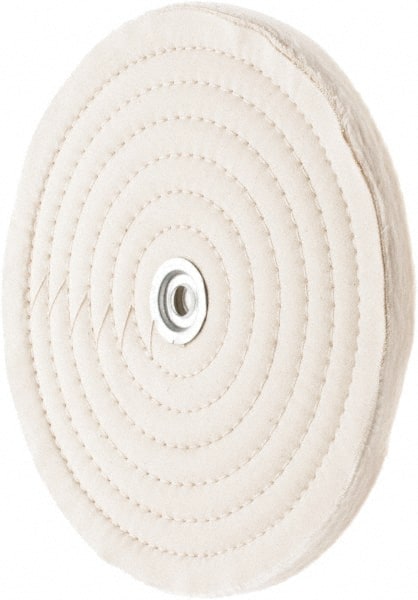 Value Collection - 10" Diam x 1/2" Thick Unmounted Buffing Wheel - 50 Ply, Polishing, 1" Arbor Hole, Medium Density - Exact Tooling