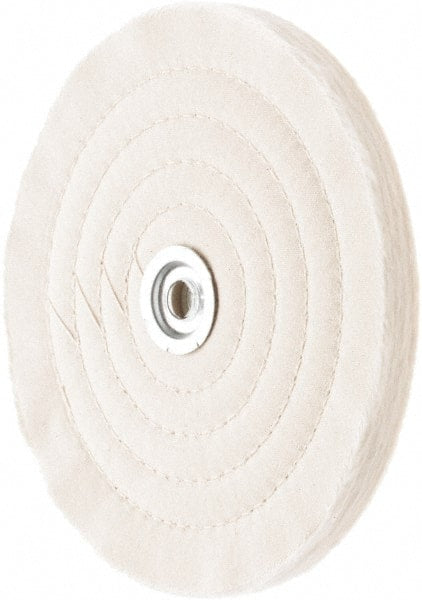 Value Collection - 8" Diam x 1/2" Thick Unmounted Buffing Wheel - 50 Ply, Polishing, 1" Arbor Hole, Medium Density - Exact Tooling