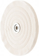 Value Collection - 8" Diam x 1/2" Thick Unmounted Buffing Wheel - 50 Ply, Polishing, 1" Arbor Hole, Medium Density - Exact Tooling