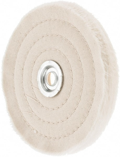 Value Collection - 6" Diam x 1/2" Thick Unmounted Buffing Wheel - 50 Ply, Polishing, 1" Arbor Hole, Medium Density - Exact Tooling