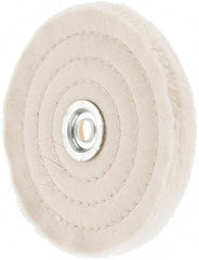 Value Collection - 6" Diam x 1/2" Thick Unmounted Buffing Wheel - 50 Ply, Polishing, 1" Arbor Hole, Medium Density - Exact Tooling