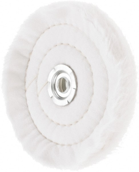 Value Collection - 6" Diam x 1/2" Thick Unmounted Buffing Wheel - 50 Ply, Polishing, 1" Arbor Hole, Soft Density - Exact Tooling