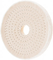 Value Collection - 6" Diam x 1/2" Thick Unmounted Buffing Wheel - 50 Ply, Polishing, 1" Arbor Hole, Hard Density - Exact Tooling