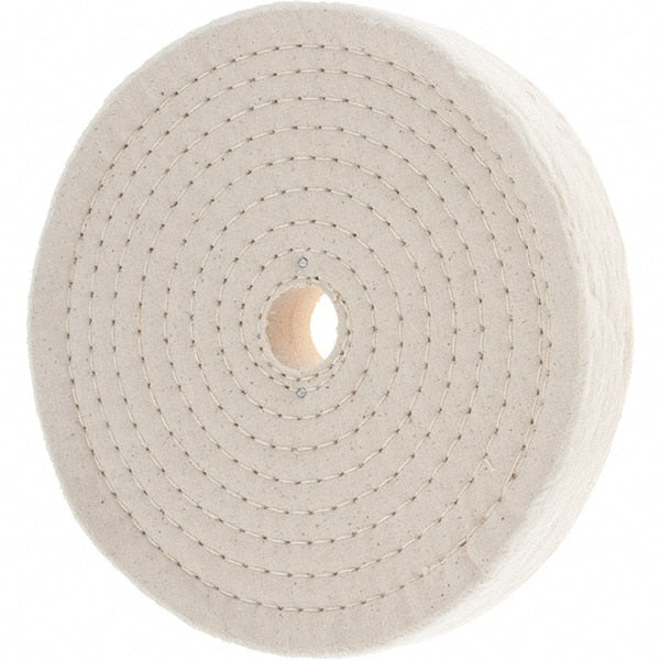 Value Collection - 8" Diam x 1" Thick Unmounted Buffing Wheel - 80 Ply, Polishing, 1" Arbor Hole, Hard Density - Exact Tooling