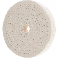 Value Collection - 8" Diam x 1" Thick Unmounted Buffing Wheel - 80 Ply, Polishing, 1" Arbor Hole, Hard Density - Exact Tooling