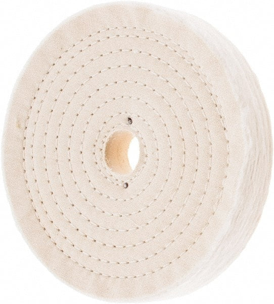 Value Collection - 7" Diam x 1" Thick Unmounted Buffing Wheel - 80 Ply, Polishing, 1" Arbor Hole, Hard Density - Exact Tooling