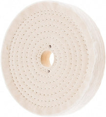 Value Collection - 7" Diam x 1" Thick Unmounted Buffing Wheel - 80 Ply, Polishing, 1" Arbor Hole, Hard Density - Exact Tooling