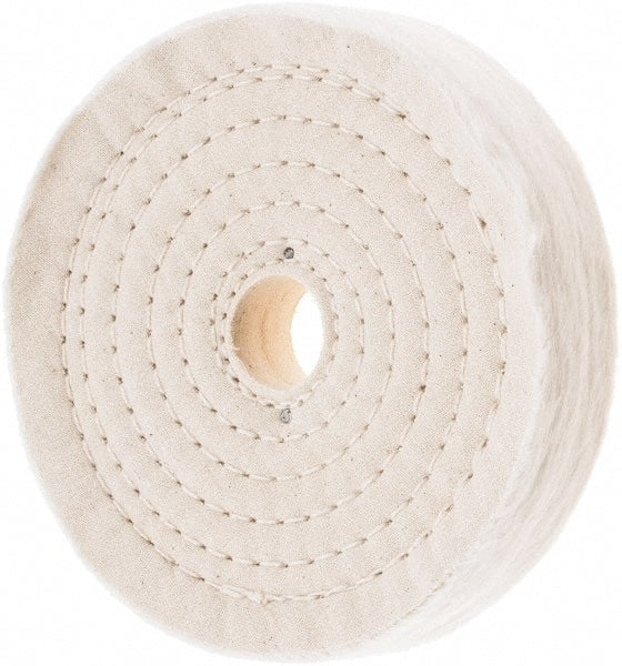 Value Collection - 6" Diam x 1" Thick Unmounted Buffing Wheel - 80 Ply, Polishing, 1" Arbor Hole, Hard Density - Exact Tooling