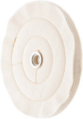 Value Collection - 10" Diam x 1/2" Thick Unmounted Buffing Wheel - 50 Ply, Polishing, 7/8" Arbor Hole, Medium Density - Exact Tooling
