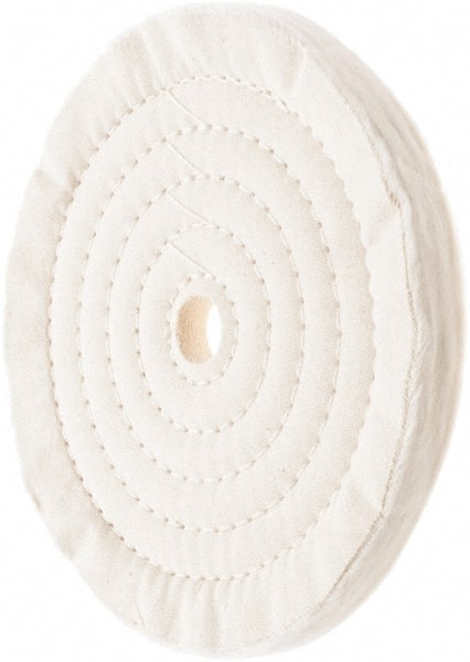 Value Collection - 8" Diam x 1/2" Thick Unmounted Buffing Wheel - 50 Ply, Polishing, 7/8" Arbor Hole, Medium Density - Exact Tooling
