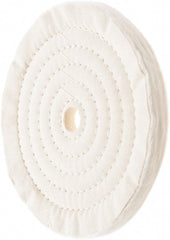 Value Collection - 8" Diam x 1/2" Thick Unmounted Buffing Wheel - 50 Ply, Polishing, 7/8" Arbor Hole, Medium Density - Exact Tooling