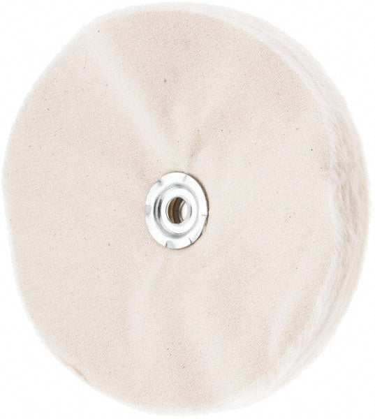 Value Collection - 8" Diam x 1/2" Thick Unmounted Buffing Wheel - 50 Ply, Polishing, 1" Arbor Hole, Soft Density - Exact Tooling