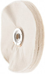 Value Collection - 6" Diam x 1/2" Thick Unmounted Buffing Wheel - 50 Ply, Polishing, 1" Arbor Hole, Soft Density - Exact Tooling