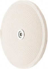 Value Collection - 10" Diam x 1/2" Thick Unmounted Buffing Wheel - 50 Ply, Polishing, 1" Arbor Hole, Hard Density - Exact Tooling