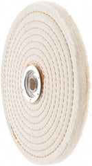 Value Collection - 6" Diam x 1/2" Thick Unmounted Buffing Wheel - 50 Ply, Polishing, 1" Arbor Hole, Hard Density - Exact Tooling