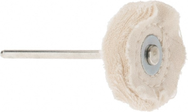 Value Collection - 1" Diam x 3/8" Thick, Hard Mounted Polishing Wheel - 0 Ply, 3/32" Shank Diam - Exact Tooling