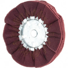 Value Collection - 12" Diam x 6" Thick, Medium Mounted Polishing Wheel - 2 Ply, Medium Grade, 1-1/4" Shank Diam - Exact Tooling
