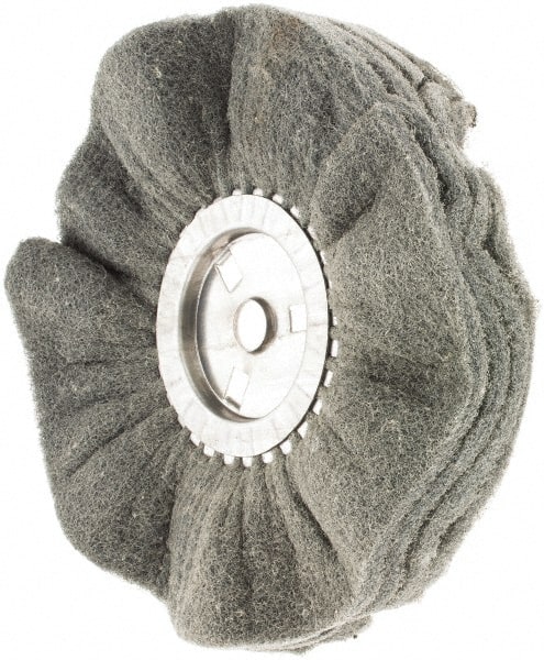 Value Collection - 10" Diam x 4" Thick, Soft Mounted Polishing Wheel - 2 Ply, Fine Grade, 3/4" Shank Diam - Exact Tooling