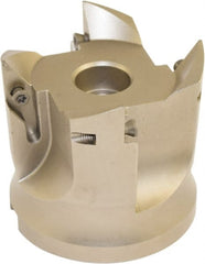 Millstar - 4 Inserts, 63mm Cut Diam, 22mm Arbor Diam, Indexable Square-Shoulder Face Mill - 93° Lead Angle, 60mm High, VCGT Insert Compatibility, Series ASMC - Exact Tooling