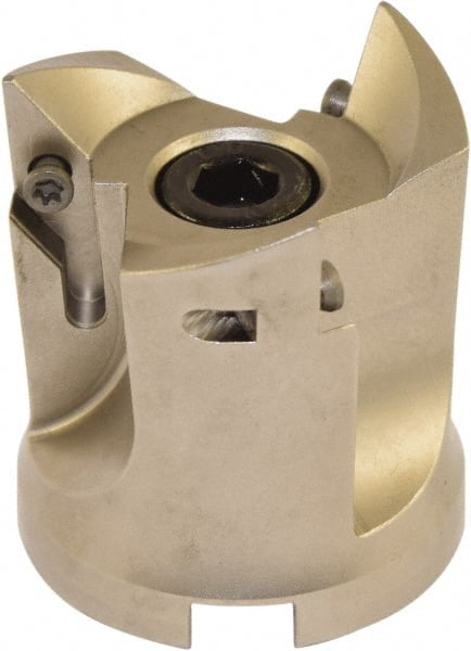 Millstar - 3 Inserts, 2" Cut Diam, 3/4" Arbor Diam, Indexable Square-Shoulder Face Mill - 93° Lead Angle, 2-1/8" High, VCGT Insert Compatibility, Series ASMC - Exact Tooling