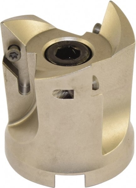 Millstar - 3 Inserts, 50mm Cut Diam, 22mm Arbor Diam, Indexable Square-Shoulder Face Mill - 93° Lead Angle, 55mm High, VCGT Insert Compatibility, Series ASMC - Exact Tooling