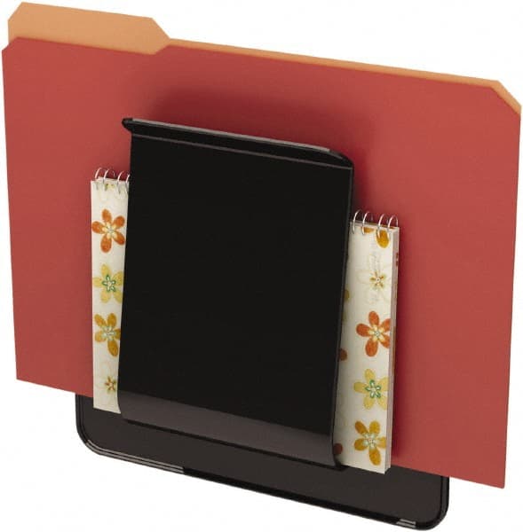 Deflect-o - 9-1/4" Wide x 10-5/8" High x 1-3/4" Deep Plastic Wall File - 1 Compartment, Black - Exact Tooling
