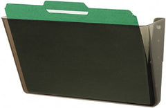 Deflect-o - 13" Wide x 7" High x 4" Deep Plastic Wall File - 1 Compartment, Smoke - Exact Tooling